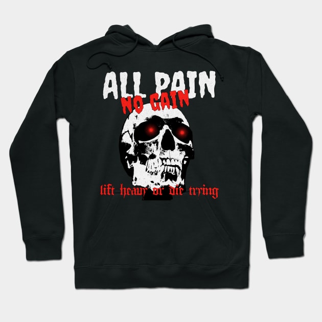 All Pain No Gain Hoodie by RuthlessMasculinity